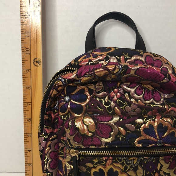 Metallic Fabric Floral Backpack - Picture 4 of 4